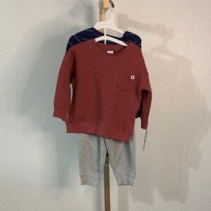 Carter's Warm Red Quilted Top 3-piece set-18months